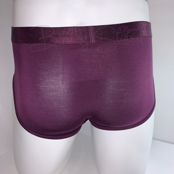 David Archy Micro Modal Briefs - Wine - Picture 4 of 7